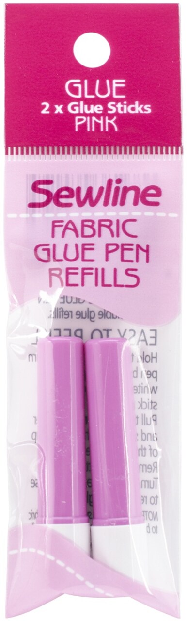 Multipack of 25 - Sewline Water-Soluble Fabric Glue Pen Refill 2/Pkg-Pink